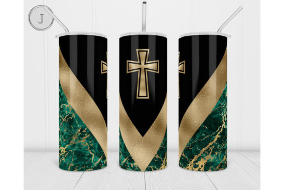 Download 20oz Emerald Marble Tumbler VSplit Cross - Emerald marble Collection