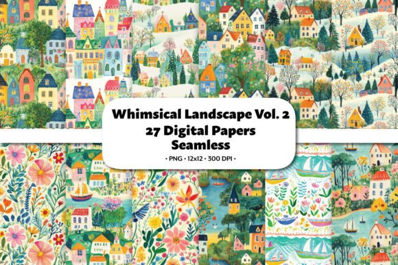 Download Whimsical Landscape Vol.2 Seamless - Seamless Collection