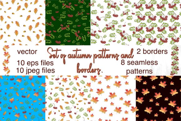 Download Autumn Seamless Patterns - Seamless Collection