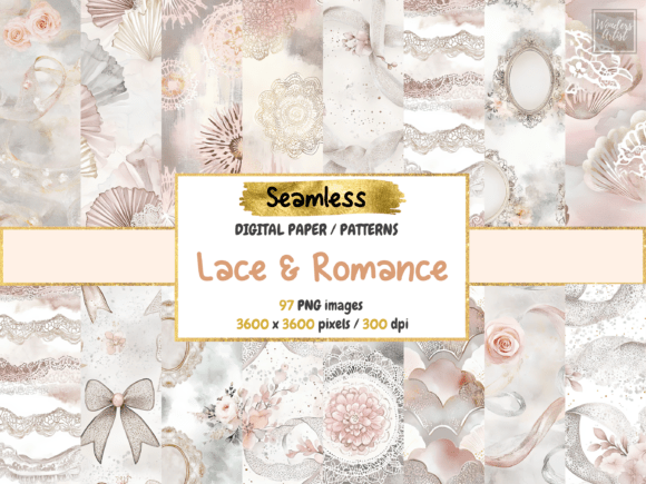 Download Lace Romance Seamless Digital Paper - Seamless Collection