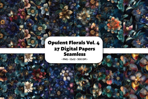Download Opulent Florals Seamless Pattern Vol.4 - Seamless Collection
