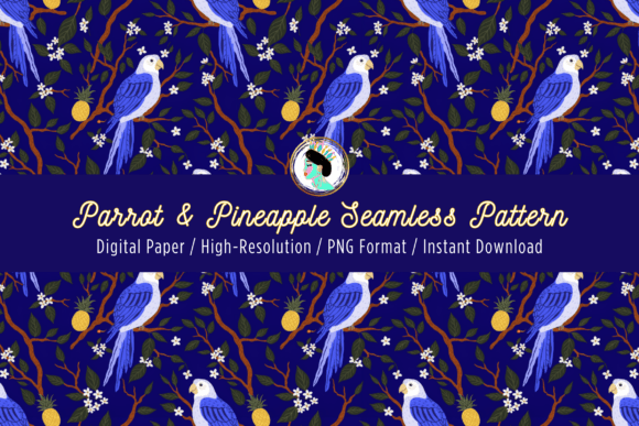 Download Tropical Parrot Bird Seamless Pattern - Seamless Collection