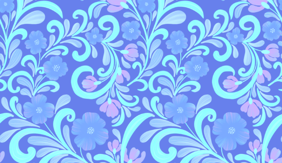 Download Blue Anemone Floral Seamless Pattern - Seamless Collection
