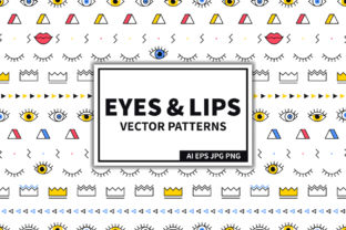 Download Eyes and Lips Seamless Patterns Set - Seamless Collection