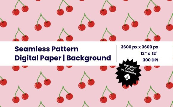Download Cherry Seamless Pattern and Background - Seamless Collection
