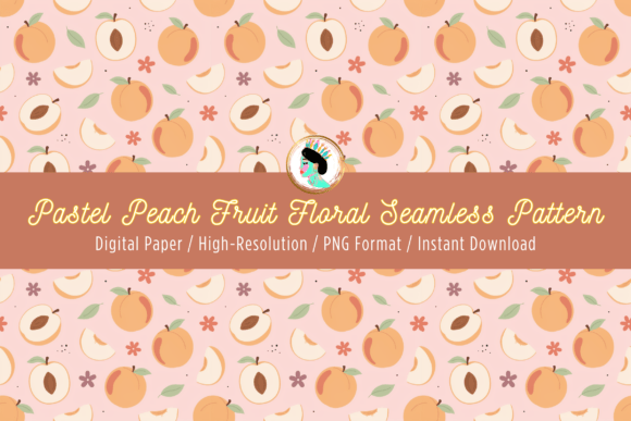Download Pastel Kawaii Peach Seamless Pattern - Seamless Collection