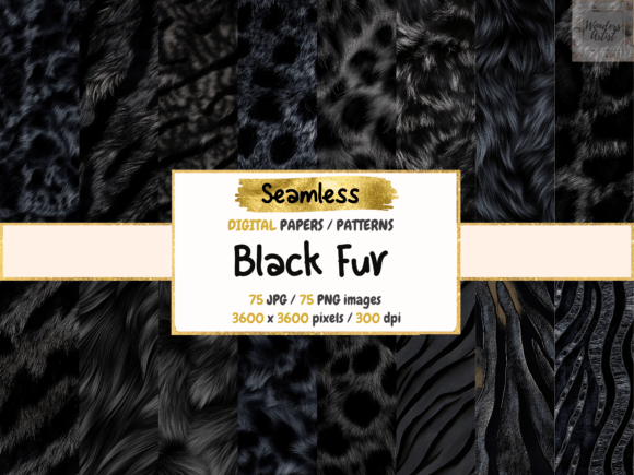 Download Black Fur Seamless Digital Paper - Seamless Collection