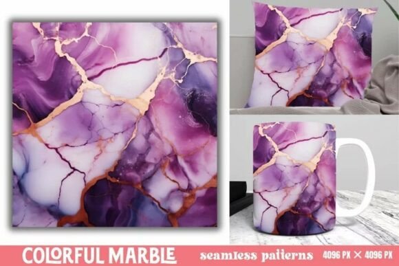 Download Colorful Marble Seamless Patterns - Seamless Collection