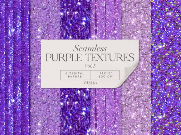 Download Purple Glitter Papers Seamless Textures - Seamless Collection