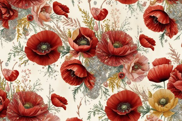 Download Red Glitter Seamless Pattern Background - Seamless Collection