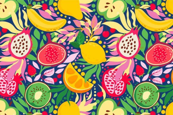 Download Fruit Seamless Pattern EPS, JPG - Seamless Collection