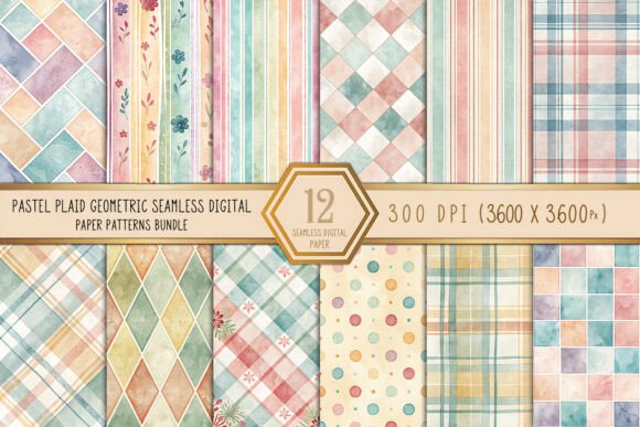 Download Pastel Plaid Geometric Seamless Digital - Seamless Collection