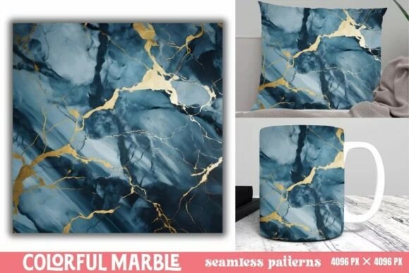 Download Colorful Marble Seamless Patterns - Seamless Collection