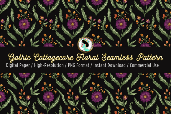 Download Moody Floral Seamless Pattern PNG - Seamless Collection